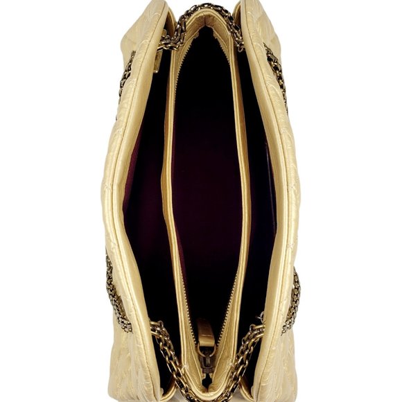 Chanel Gold Leather Just Mademoiselle Bowling Bag - Picture 9 of 11